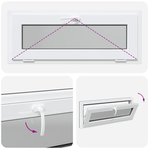 Källarfönster RISOR 100 x 40 cm PVC och glas