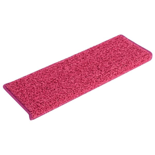 Trappmattor 15 st 65x21x4 cm rosa rektangulär kant