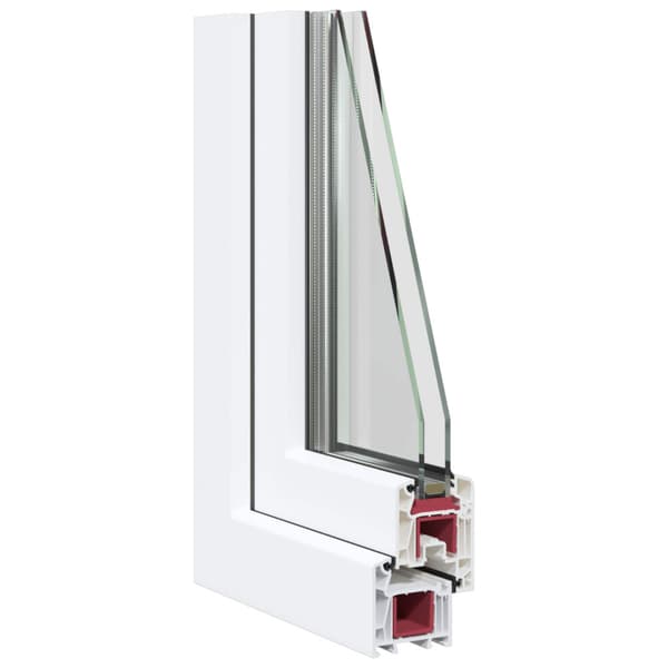 Källarfönster RISOR 90 x 40 cm PVC och glas Vit