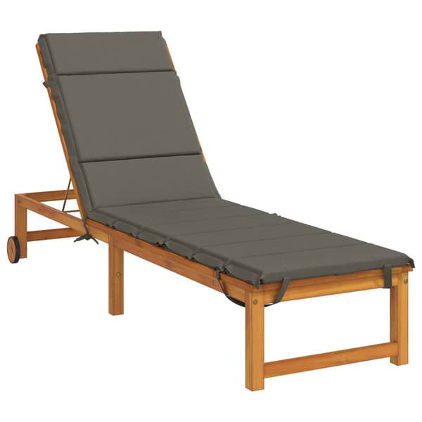 Solstol Kudde GEMERT 100% Polyester Grå 200 x 50 x 3 cm