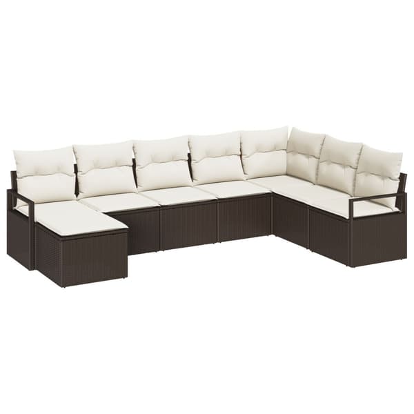 Soffset med kudde 8 pcs Brun konstrotting