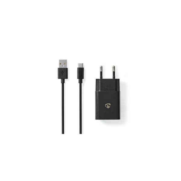 Laddare vägg NEDIS 2.4 A USB-C 1m svart