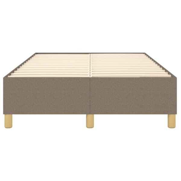 Boxspring-sängram taupe 120x200 cm tyg