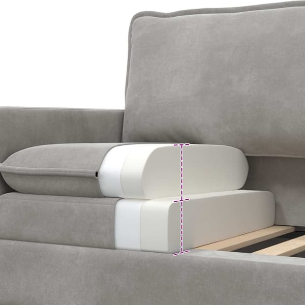 Soffa Ljusgrå 126 x 81 x 87,5 cm Sammet
