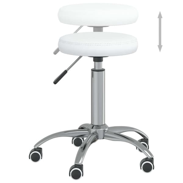 Massagepall konstläder vit