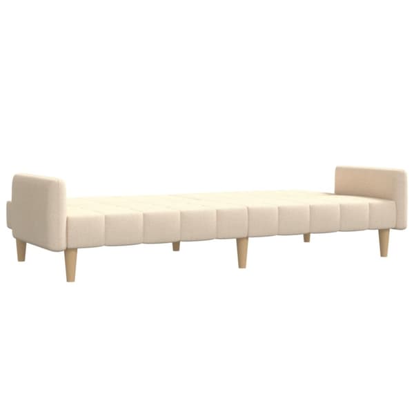 Bäddsoffa 2-sits gräddvit tyg