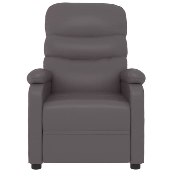 Reclinerfåtölj grå konstläder