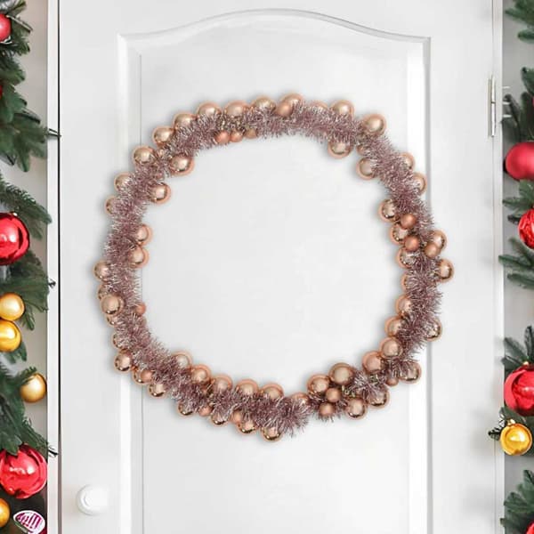 Julkulagirland Rosenguld 186 cm Polystyren