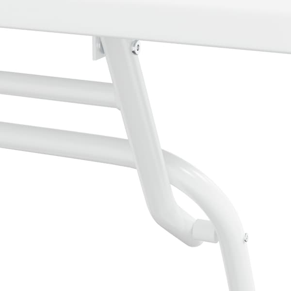 Trädgårds Bistro Set 3 pcs Vit Stål