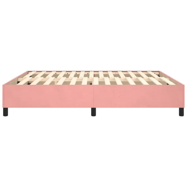 Boxspring-sängram rosa 180x200 cm sammet