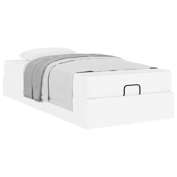 Sängram med madrass Övrigt 2 pcs Vit PVC