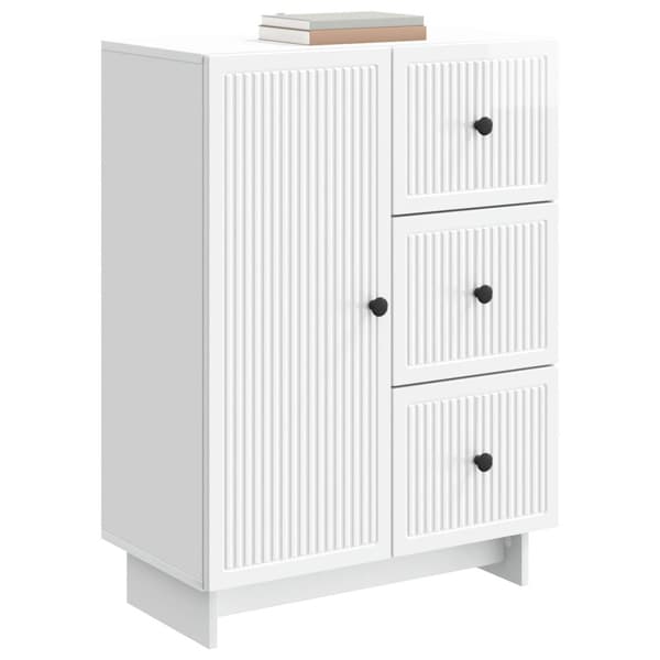 Sideboard Vit högglans 66 x 34,5 x 90 cm Konstruerat trä