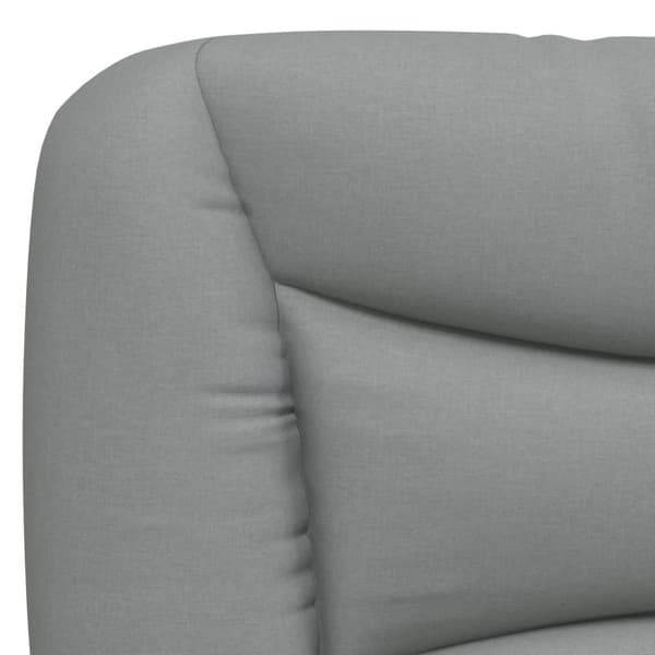 Bed Frame without Mattress "Hvar" Light Grey 140x190 cm Fabric