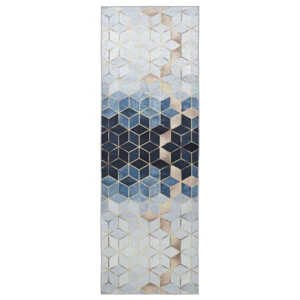 Mattlöpare LESAKA Silver 80 x 400 cm Diamantvelour