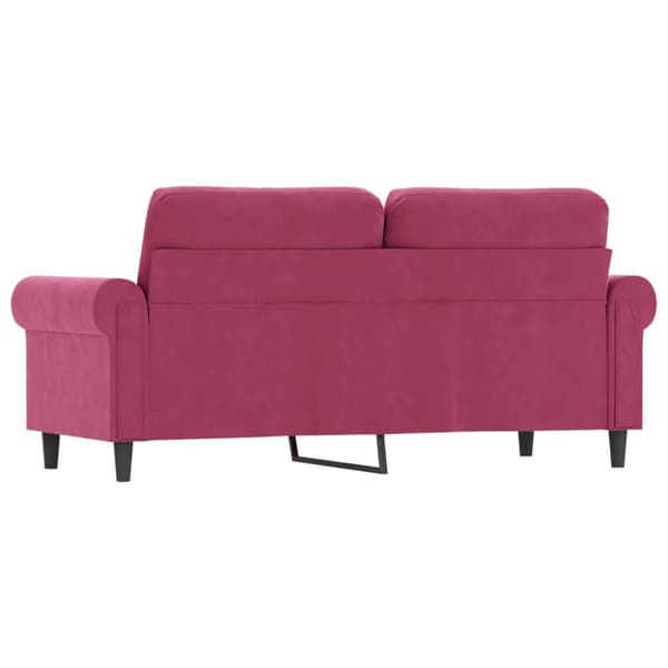 2-sitssoffa vinröd 140 cm sammet