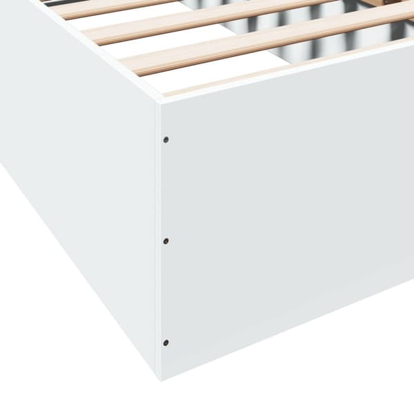 Sängram vit 100x200 cm konstruerad trä
