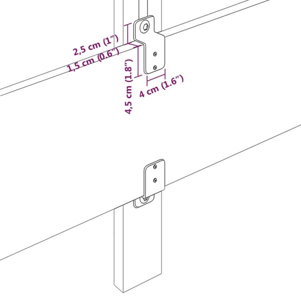 Huvudgavel Ljusgrå 144 cm tyg