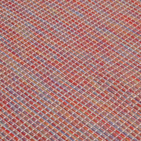 Utomhusmatta plattvävd 140x200 cm röd