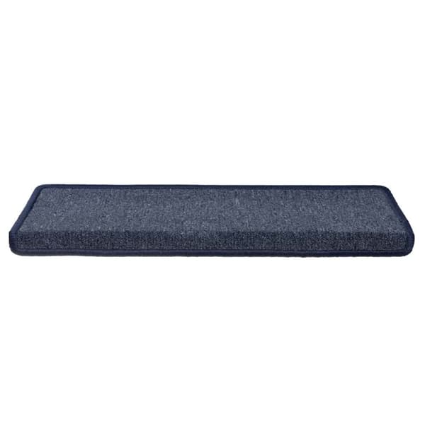 Trappmattor 30 st 65x21x4 cm mörkgrå och blå rektangulär kant