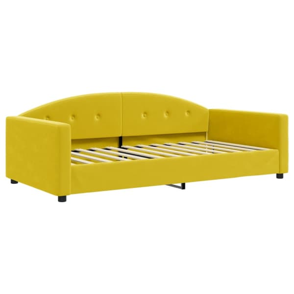 Dagbädd utdragbar gul 100x200 cm sammet