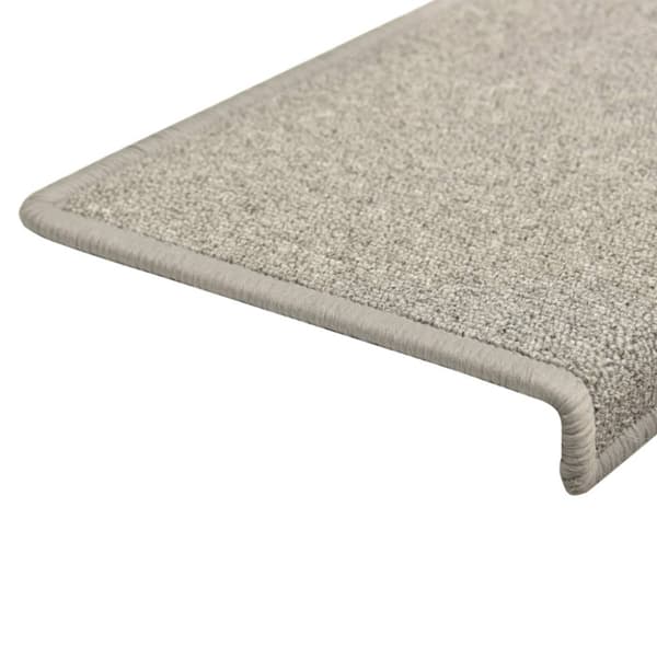 Trappmattor 15 st 65x21x4 cm ljusgrå rektangulär kant