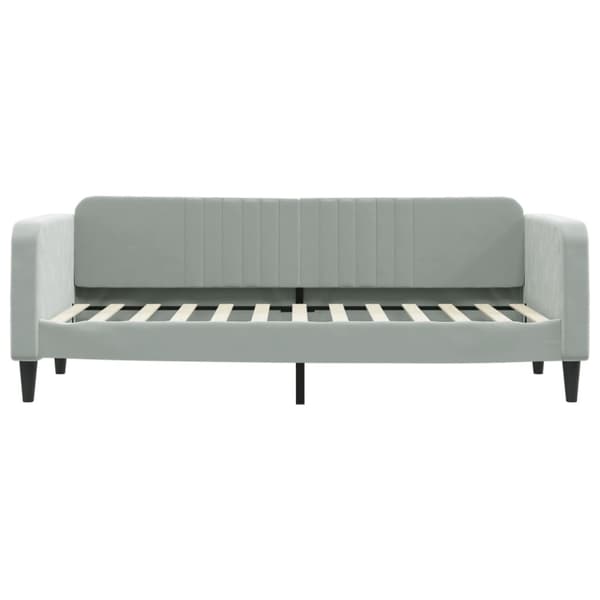 Dagbädd utdragbar ljusgrå 80x200 cm sammet
