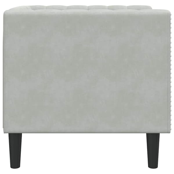 Soffa Ljusgrå 74,5 x 71 x 70,5 cm Sammet