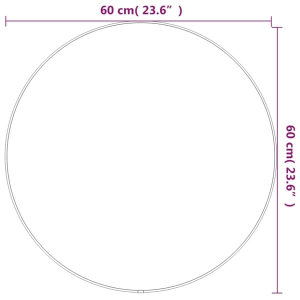 Väggspegel guld Ø 60 cm rund