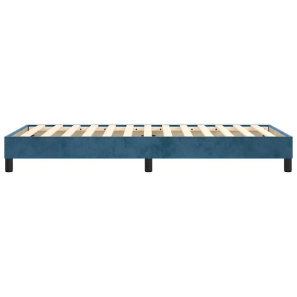 Boxspring-sängram mörkblå 90x190 cm sammet