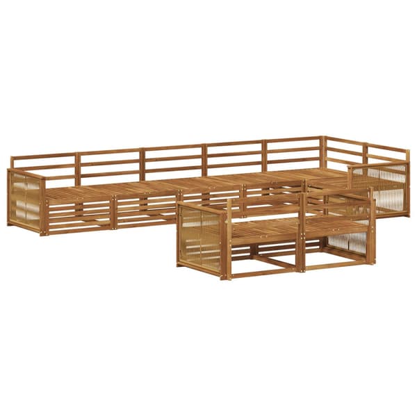 Utomhussoffset 8 pcs Naturlig