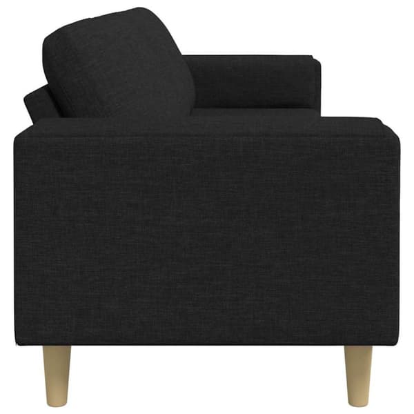 Vardagsrumsoffa Svart 250 x 77 x 76 cm Polyester