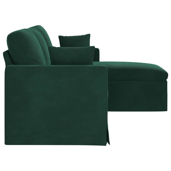 Soffa Mörkgrön 198 x 134 x 80 cm Sammet