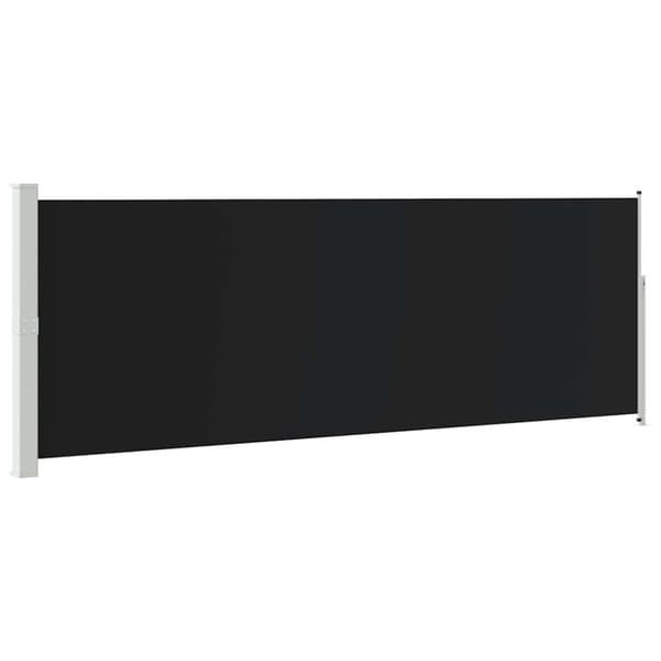 Infällbar sidomarkis 160 x 500 cm svart