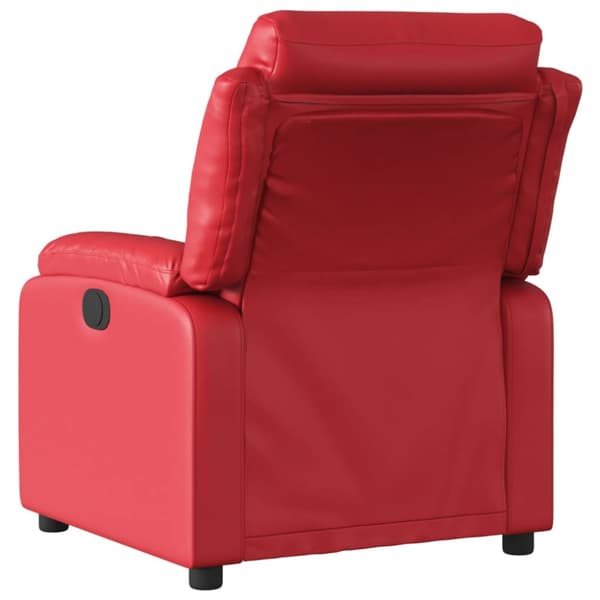 Massagefåtölj röd konstläder