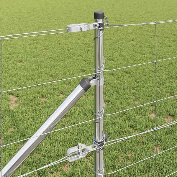 Stängselstolpe Galvaniserad 25 x 0,8 m Stål