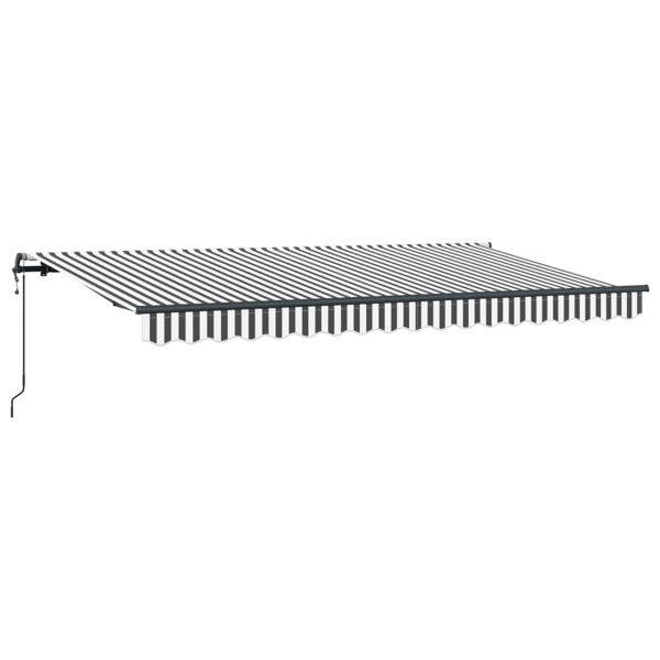 Utfällbar markis Antracit 400 x 200 cm tyg