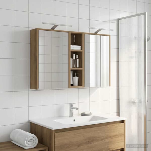 Badrumsskåpsset 3 st 106 x 16 x 62,5 cm Konstruerat trä