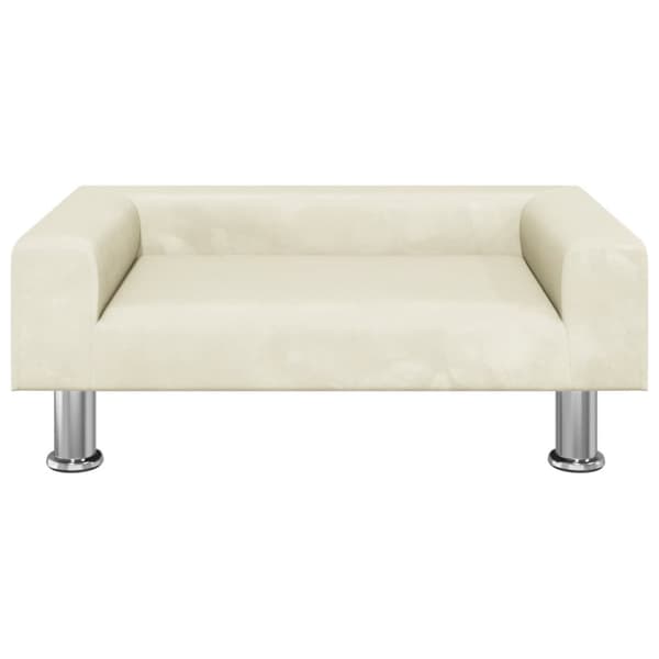 Hundbädd gräddvit 70x45x26,5 cm sammet