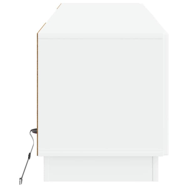 LED TV-skåp Vit högglans Konstruerat trä