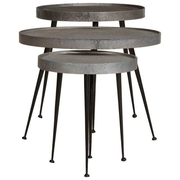 Soffbord 3 delar silver, konstruerat trä