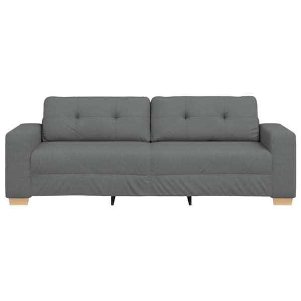 3-sitssoffa mörkgrå 220x78x80 cm tyg