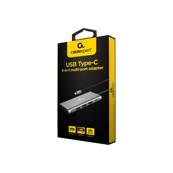 Cablexpert A-CM-COMBO3-03 - dockningsstation - USB-C 3.1 - 2 x HDMI