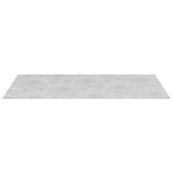 Trappsteg Rektangulär 2 pcs Silver 50 x 30 cm Aluminium