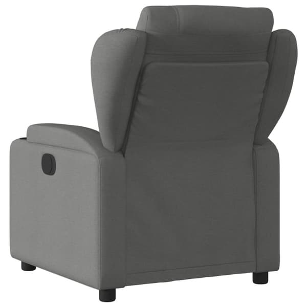 Elektrisk massagefåtölj mörkgrå tyg