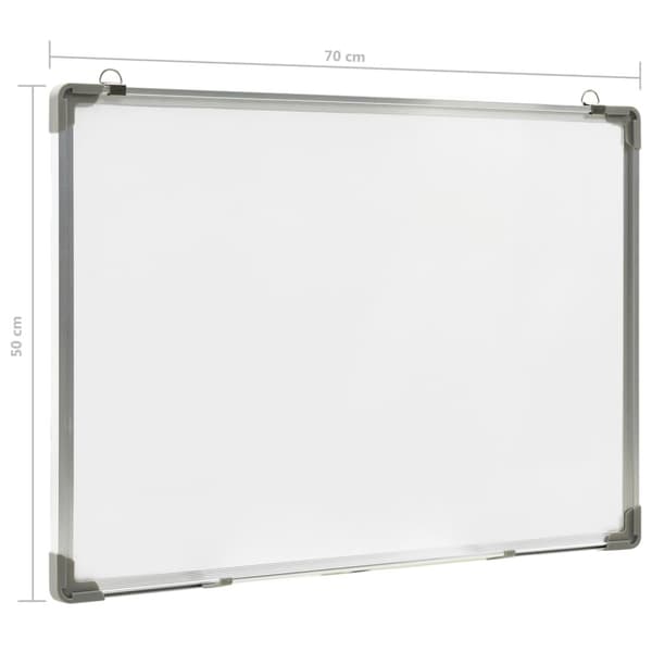 Magnetisk whiteboard vit 70x50 cm stål