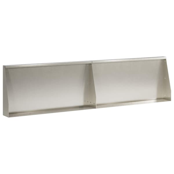 Stödvägg 2 st 80 x 12 x 50 cm Rostfritt stål Silver