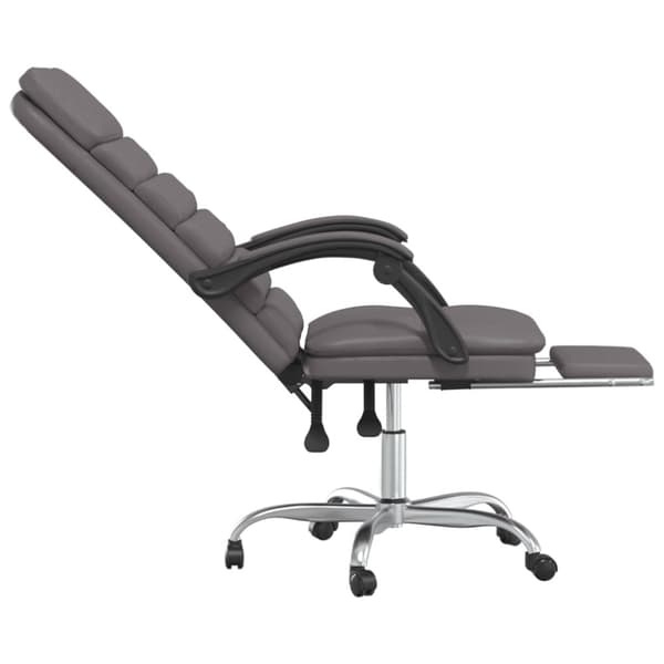 Kontorsstol med massage grå konstläder