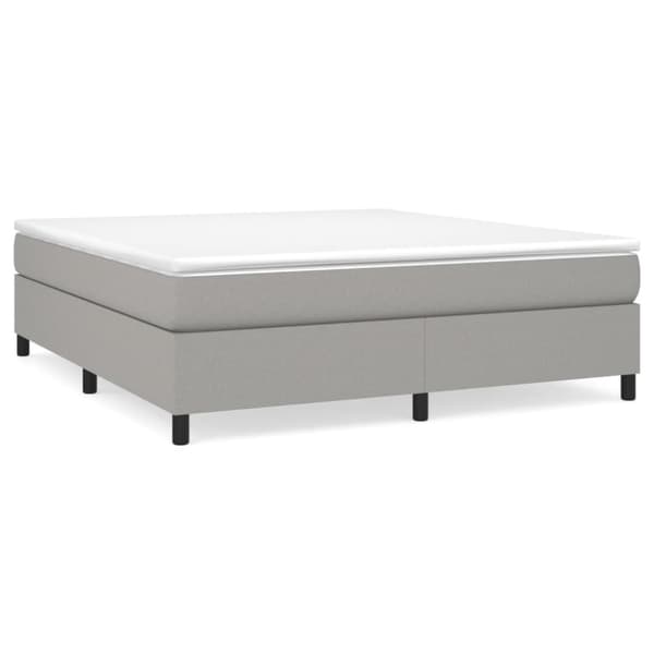 Boxspring-sängram ljusgrå 180x200 cm tyg