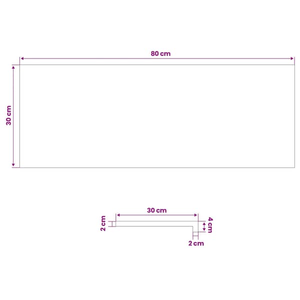 Trappsteg 2 st 80 x 30 x 2 cm Brun Massivt Ekträ