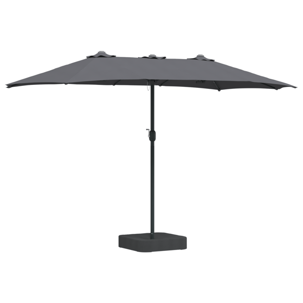 Trädgårdsparasol Antracit 385 x 209 x 244 cm Polyester